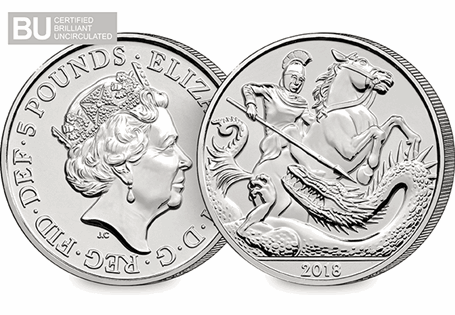 This £5 celebrates the 5th birthday of His Royal Highness Prince George of Cambridge. This coin has been struck to a brilliant uncirculated quality.