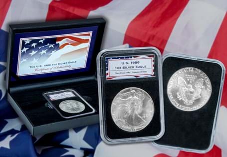 1986 was the year that the first ever Silver Eagle coin was produced by the U.S. Mint. They are now renowned as one of the most popular coins in the world.