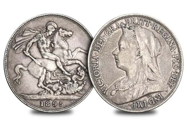 Queen Victoria Silver Crown Collection The Old Head Obverse Reverse
