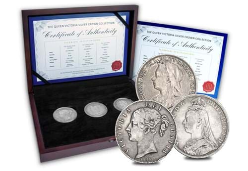 Queen Victoria Silver Crown Collection Full Set