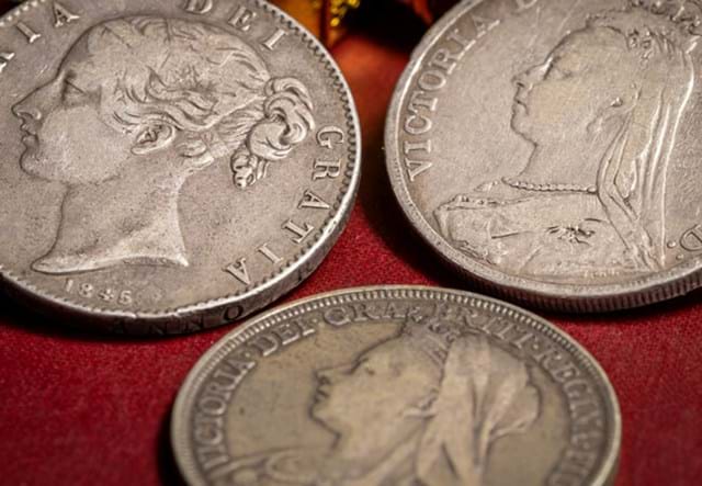 Queen Victoria Silver Crown Collection Obverses Close Up