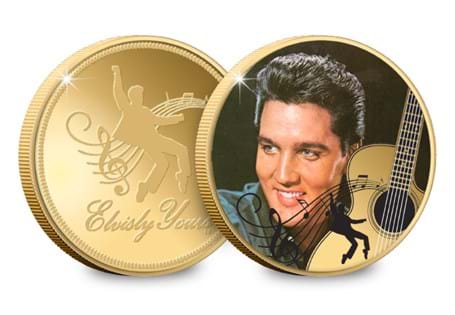 This 24 Carat Gold-Plated Commemorative features a portrait colour photograph of the king of rock and roll, Elvis Presley - encapsulated to preserve its pristine condition.