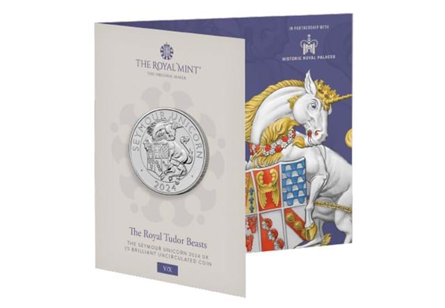 Royal Tudor Beasts Unicorn BU Coin In Pack