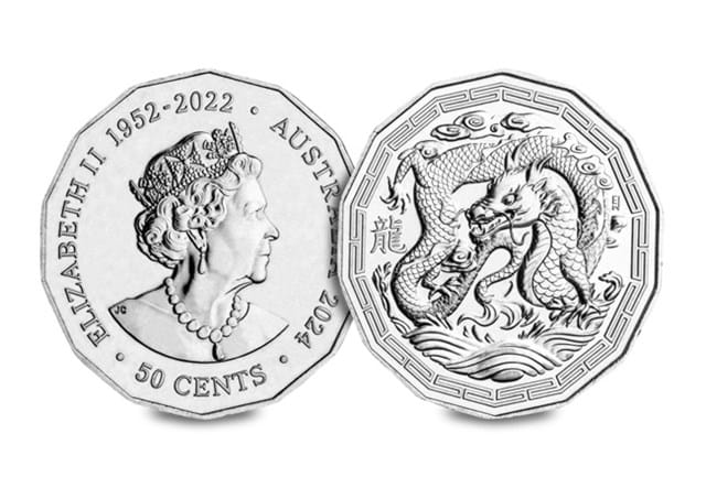 Australia 2024 Lunar Dragon Coin Obv Rev