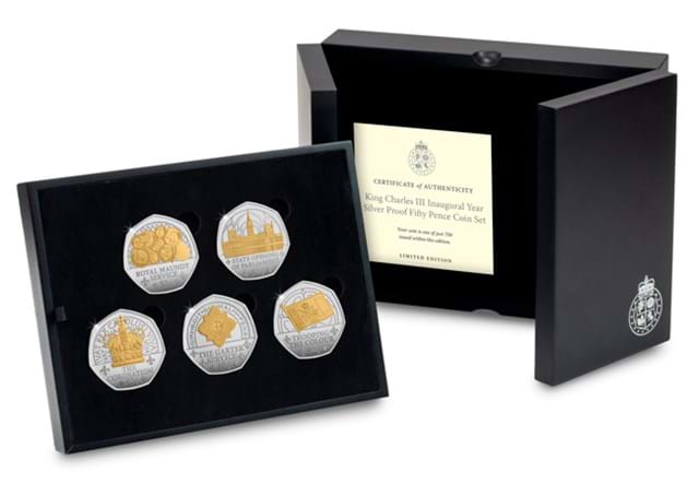 KCIII Inaugural Year Silver (With Gold Plate) 50Ps Box Shot