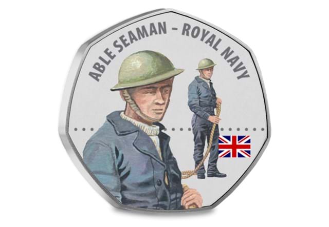 D Day Forces Heptagonal Medal Able Seaman Rev