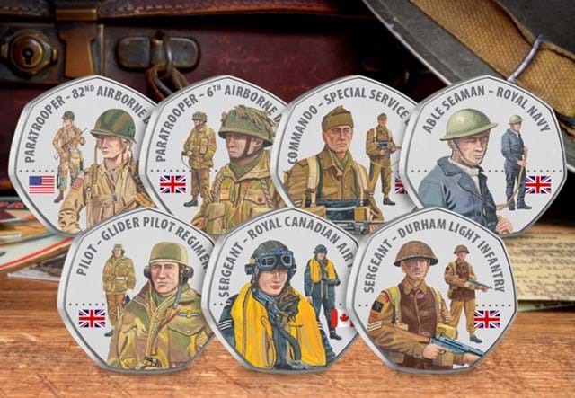 D Day Forces Heptagonal Medals Lifestyle 03