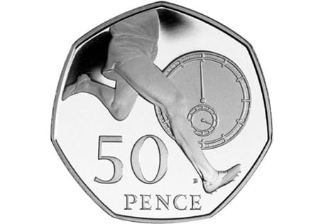 Issued in 2004 to commemorate the 50th anniversary of Roger Bannister's 4 minute mile. Reverse design features an athlete's legs alongside a stopwatch.