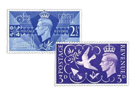 Issued to coincide with the Victory Celebrations on June 8th 1946 The Great Britain Victory stamps are some of the most popular stamps ever issued. Issued within a display page, unused condition.