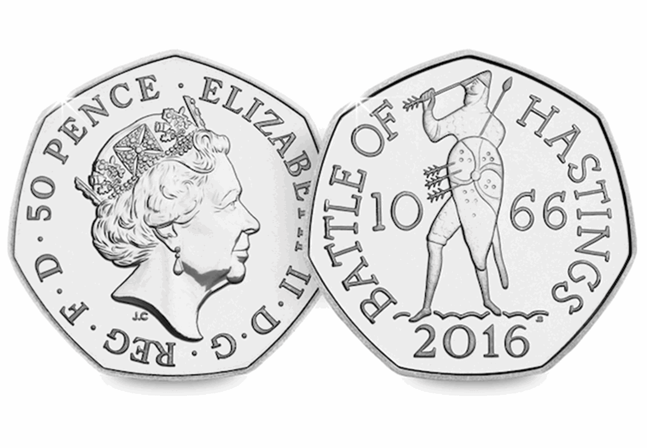 2016 UK Battle of Hastings CERTIFIED BU 50p