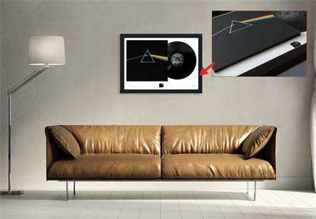 Dark Side of the Moon Stamp and Vinyl Frame Lounge