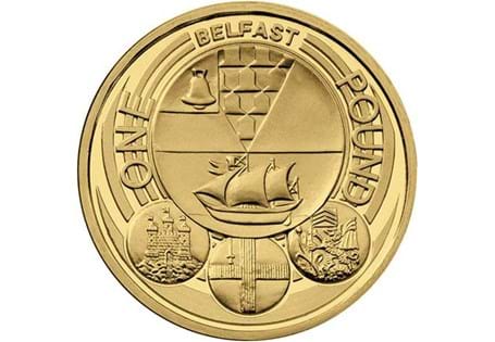 Issued in 2010 as part of the £1 City series, the reverse design features the Coat of Arms of the city of Belfast. Uncirculated.

