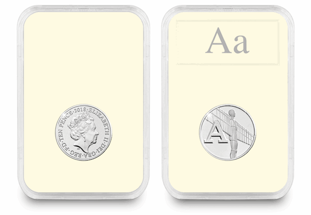 UK 'A' Uncirculated 10p in Encapsulated Slab Obverse and Reverse