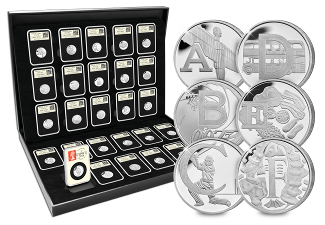 The 2018 DateStamp UK A-Z Silver 10p Coin Set