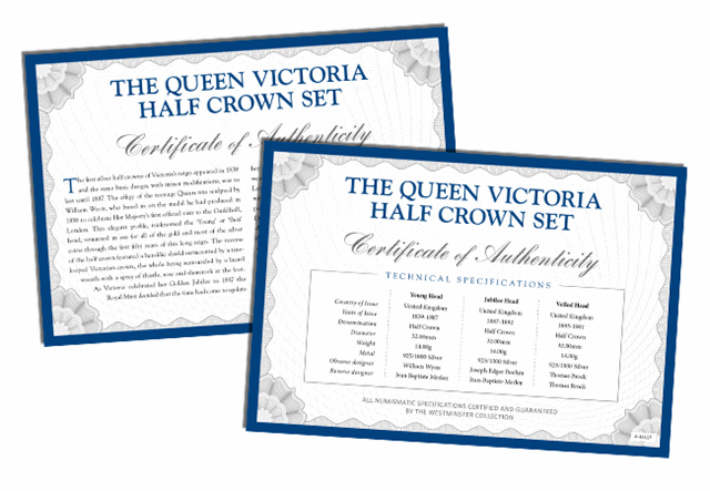 Queen Victoria Half Crown set product image certs