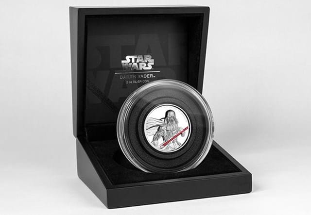 Star Wars 2017 Darth Vader Ultra High Relief 2Oz Silver Proof Coin In Display Case (1)