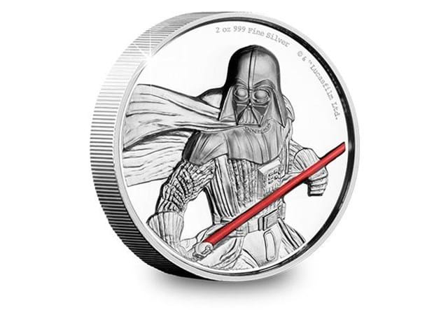 Star Wars 2017 Darth Vader Ultra High Relief 2Oz Silver Proof Coin Reverse