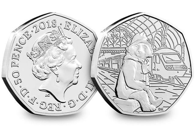 Uk 2018 Paddington Bear Station Cuni Bu 50P Coin In Royal Mint Pack Obverse Reverse