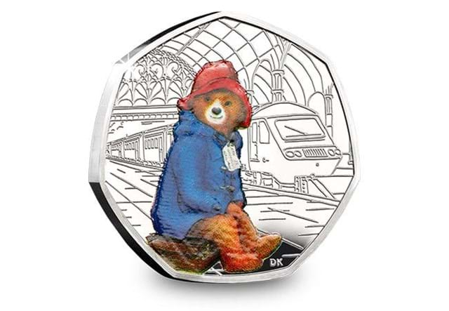 Uk 2018 Paddington Bear Station Silver Proof 50P Coin Reverse