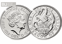 The Red Dragon of Wales was an emblem of Owen Tudor, a claim to Welsh heritage that was carried on by his son, who would become Henry VII. Struck to a superior brilliant uncirculated condition.