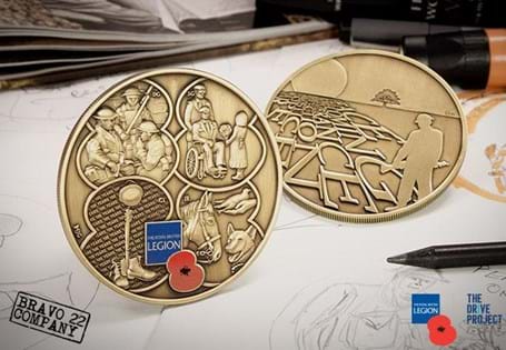 2018 marks 100 years since the Allies and Germany signed the armistice ending the First World War. Both the obverse and reverse of this commemorative feature designs inspired by five veterans.