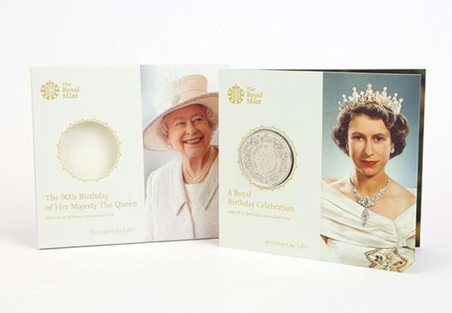 Uk 2016 Queens 90Th Birthday Cuni Bu Five Pound Coin In Royal Mint Pack2