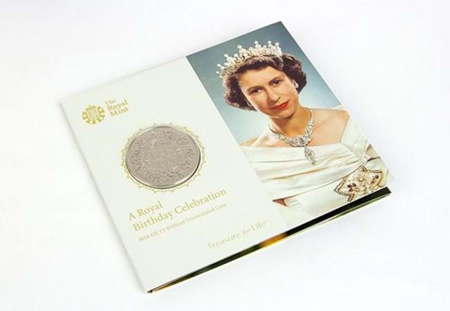 Uk 2016 Queens 90Th Birthday Cuni Bu Five Pound Coin In Royal Mint Pack4