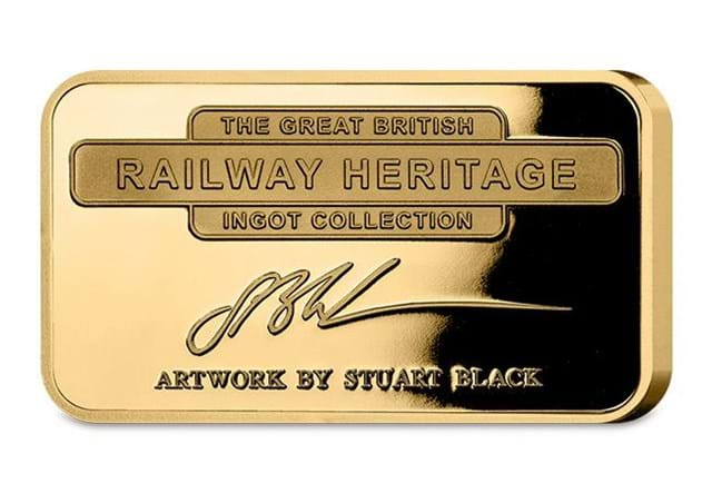 Mallard Steam Locomotive Gold Plated Ingot Obverse1