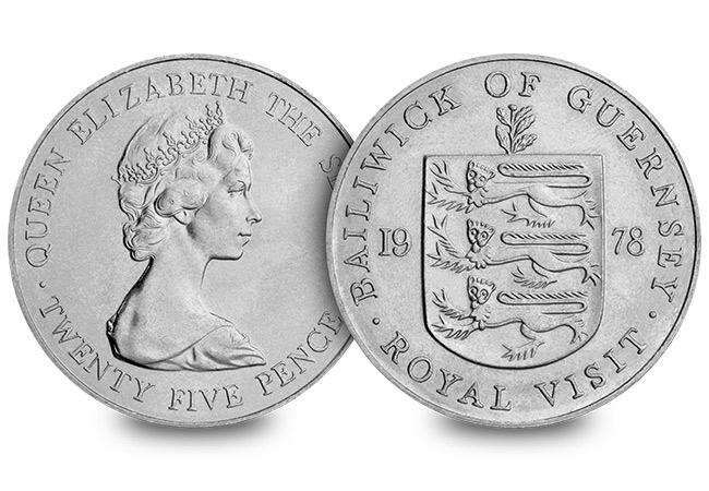 Guernsey 1978 Royal Visit 25p