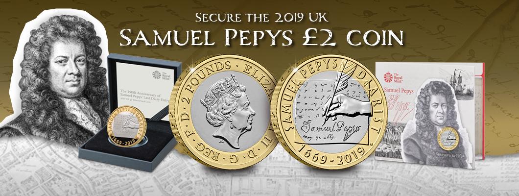 2019 Last Diary Entry Of Samuel Pepys Proof Coin Homepage Banner No Button