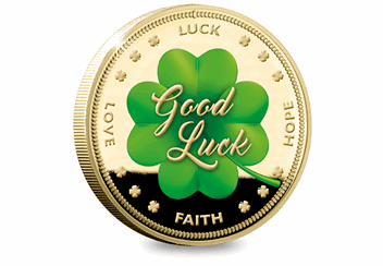 Good Luck Gold-Plated Medal Reverse