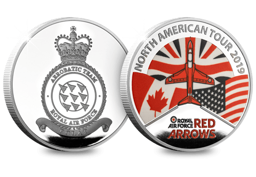 The Red Arrows North America Tour Medal Obverse and Reverse