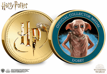 This Official Harry Potter medal features on the reverse a full colour image of Dobby. It has been protectively encapsulated in official Harry Potter packaging.