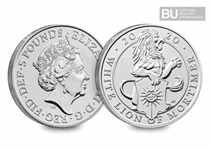 This 2020 The White Lion of Mortimer is the seventh coin in The Queen's Beasts Collection. This £5 has been protectively encapsulated and certified as superior Brilliant Uncirculated quality.