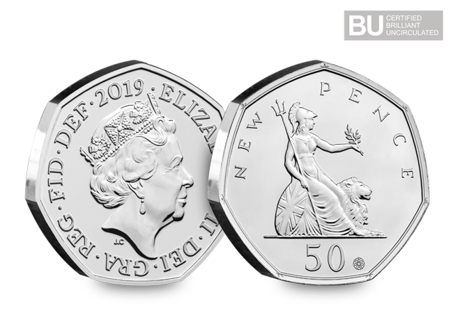 2019 UK 50 Years of the 50p Anniversary BU 50p