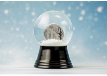 This Winter Wonderland Globe Coin comes with a Pure Silver Coin inside of a snowglobe. The coin depicts a family winter scene along with snowman.