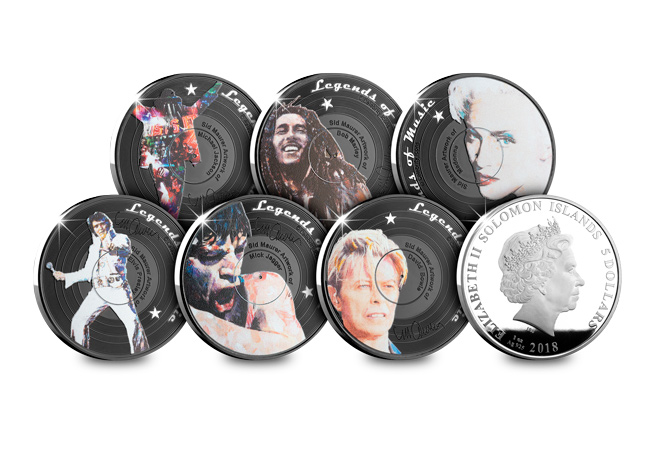 Complete Music Legends Silver Proof Coin Collection