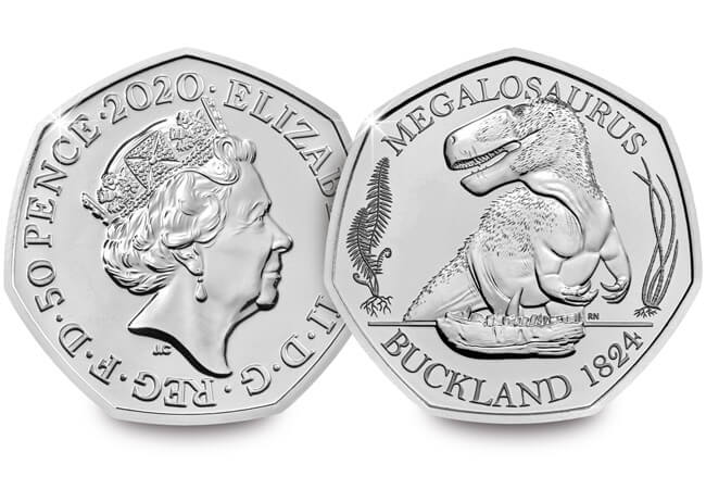 2020 UK Megalosaurus CERTIFIED BU 50p