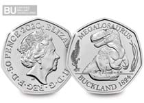 This 50p is the first coin in The Royal Mint's Dinosauria 50p series. It features a design of the Megalosaurus Rex on it's reverse. 