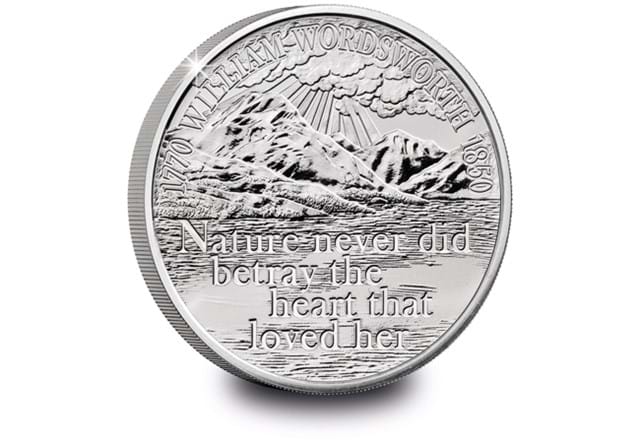 Reverse of Wordsworth £5 BU coin