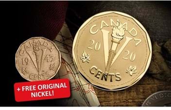 Canada 2020 Bronze Victory Nickel & Original Victory Nickel