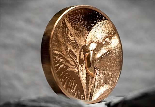 2020 Majestic Eagle Smartminting Copper Coin with focus on the coin