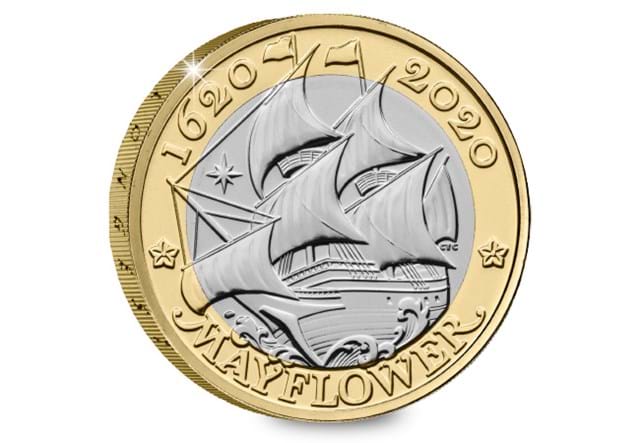 Change Checker 2020 Mayflower £2 Coin Reverse