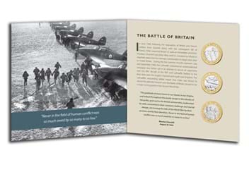 2020 Battle of Britain 80th Anniversary £2 Set inside of pack