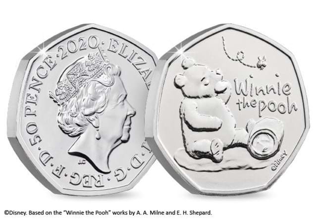 UK 2020 Winnie the Pooh 50p BU Pack both sides of the coin