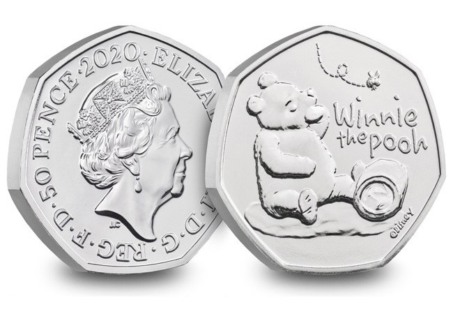 2020 UK Winnie the Pooh CERTIFIED BU 50p