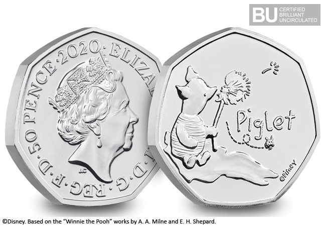 2020 Winnie the pooh UK 50p 銀貨-