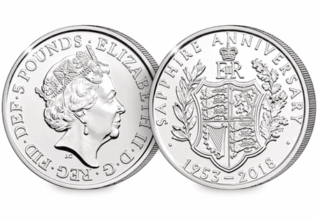 This £5 was issued in 2018 to celebrate the 65th anniversary of HRH Queen Elizabeth II's Coronation. This £5 has been protectively encapsulated and struck to a Brilliant Uncirculated condition.