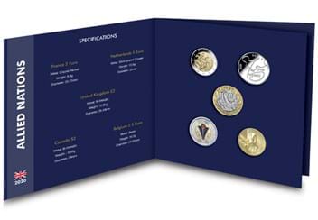 2020 VE Day Allied Nations Coin Pack inside pack