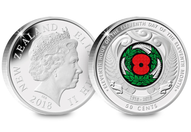 2018 New Zealand Armistice 50 Cent Coin